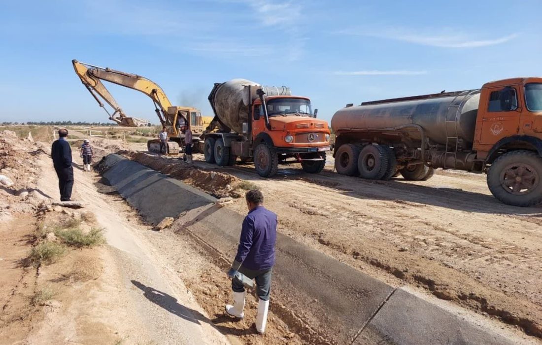 ۷۰ محدوده بحرانی کانال‌های آبیاری شمال خوزستان ترمیم و بازسازی شد