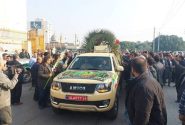 تشییع پیکر مطهر شهید گمنام دفاع مقدس در شرکت گاز خوزستان